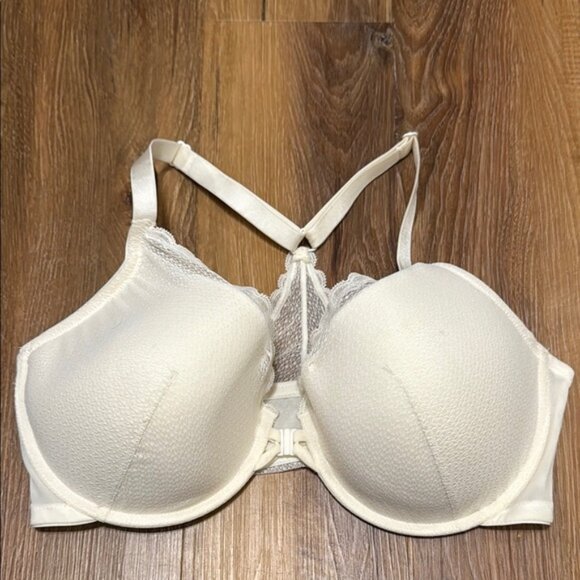 Auden Womens Lightly Lined Demi Coverage Racerback Front Closure Bra (Size:38DD) - Picture 4 of 9